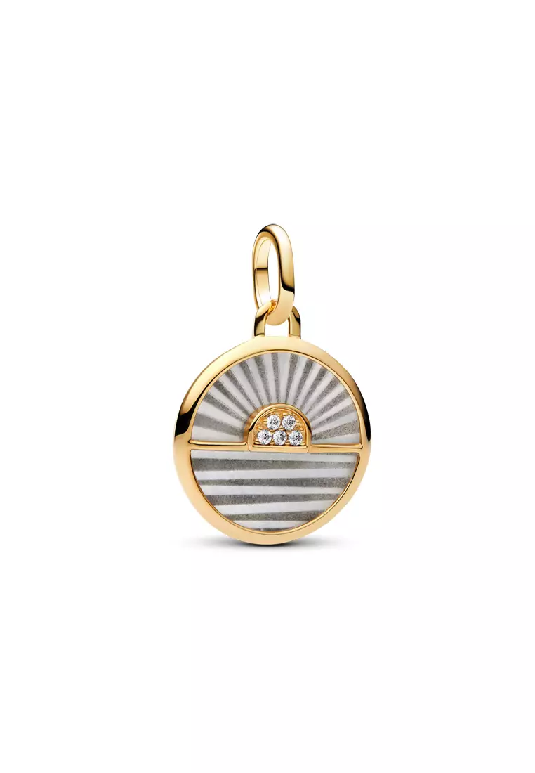 Buy PANDORA Pandora ME 14K Gold Plated Sunrise Medallion Charm Online ...
