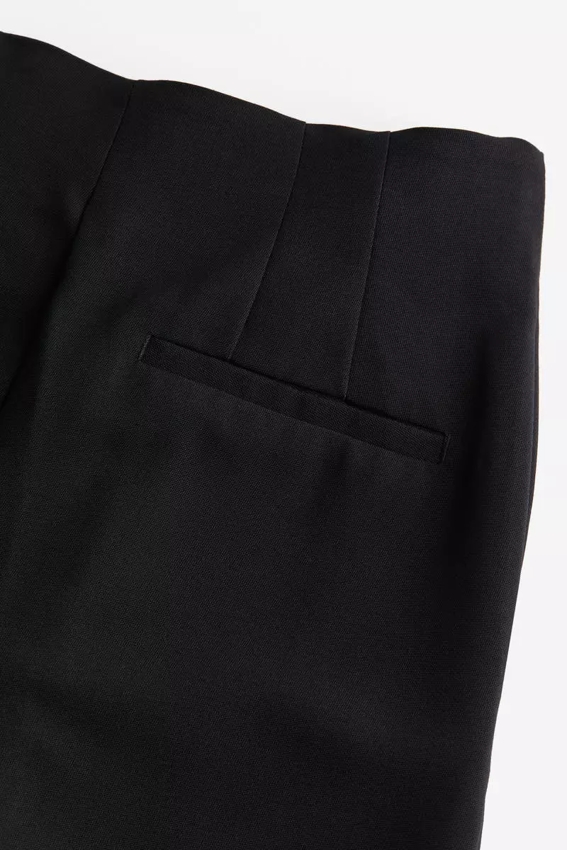 High-waisted tailored trousers