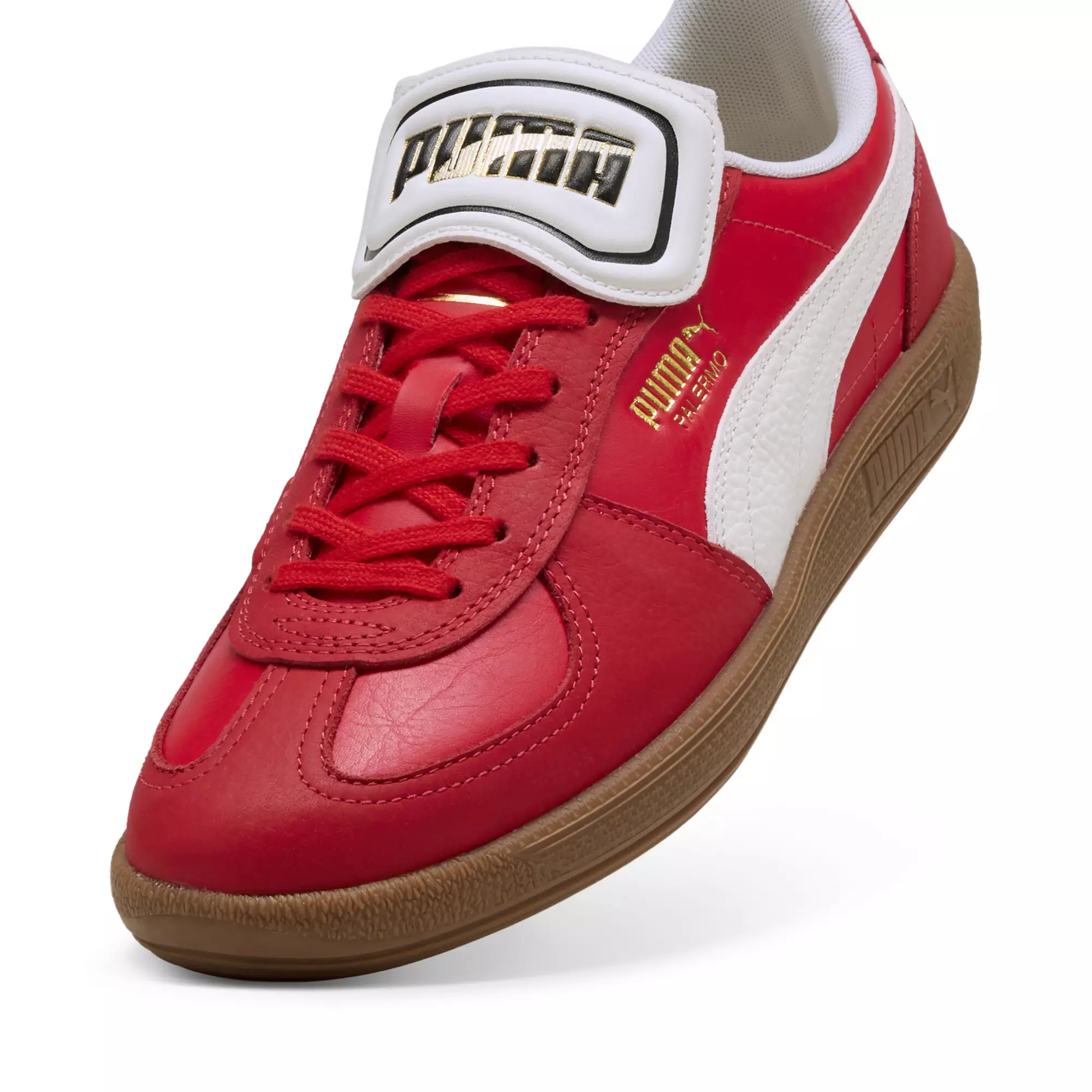 PUMA Palermo Premium Sneakers Unisex Red-Warm White