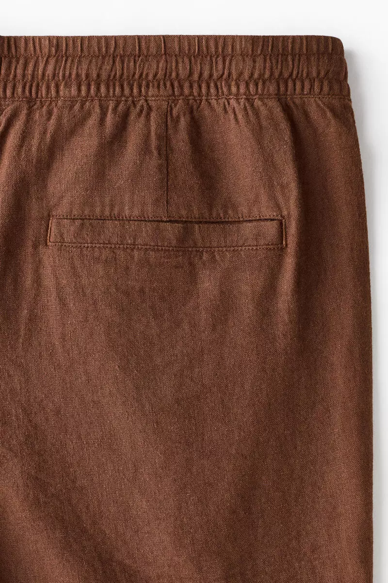 Relaxed Fit Linen-blend shorts