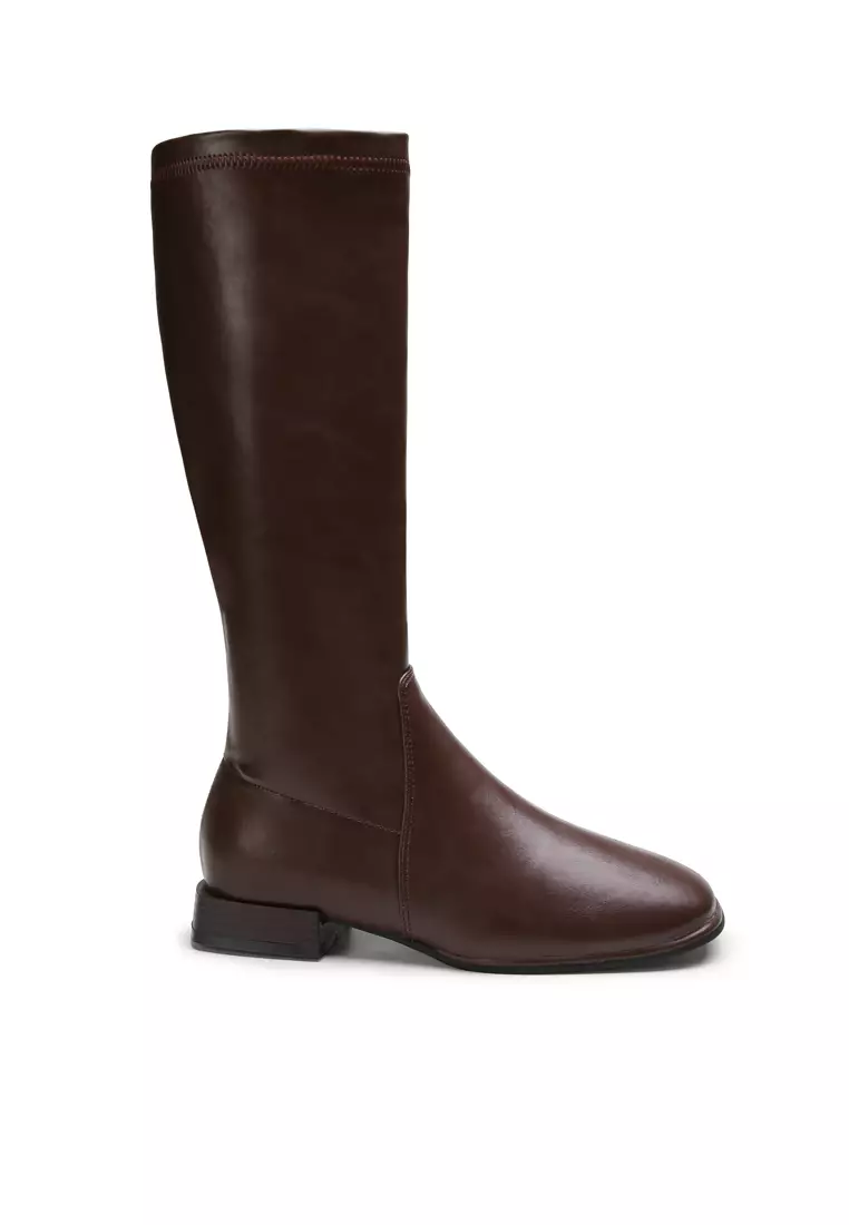 Discount on Twenty Eight Shoes  shoes - SKU: Square Toe Faux Leather Riding Boots Ylt901-1