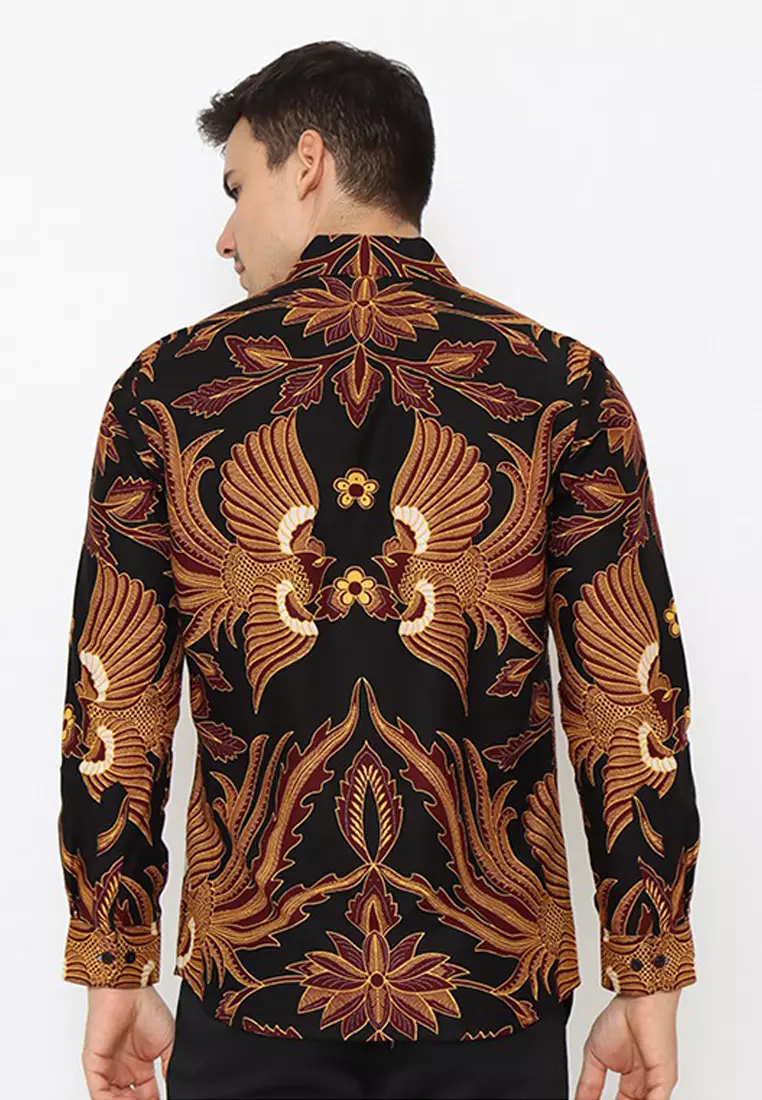 Aksa Aksa Batik Pria Kemeja Panjang Husein Hanna