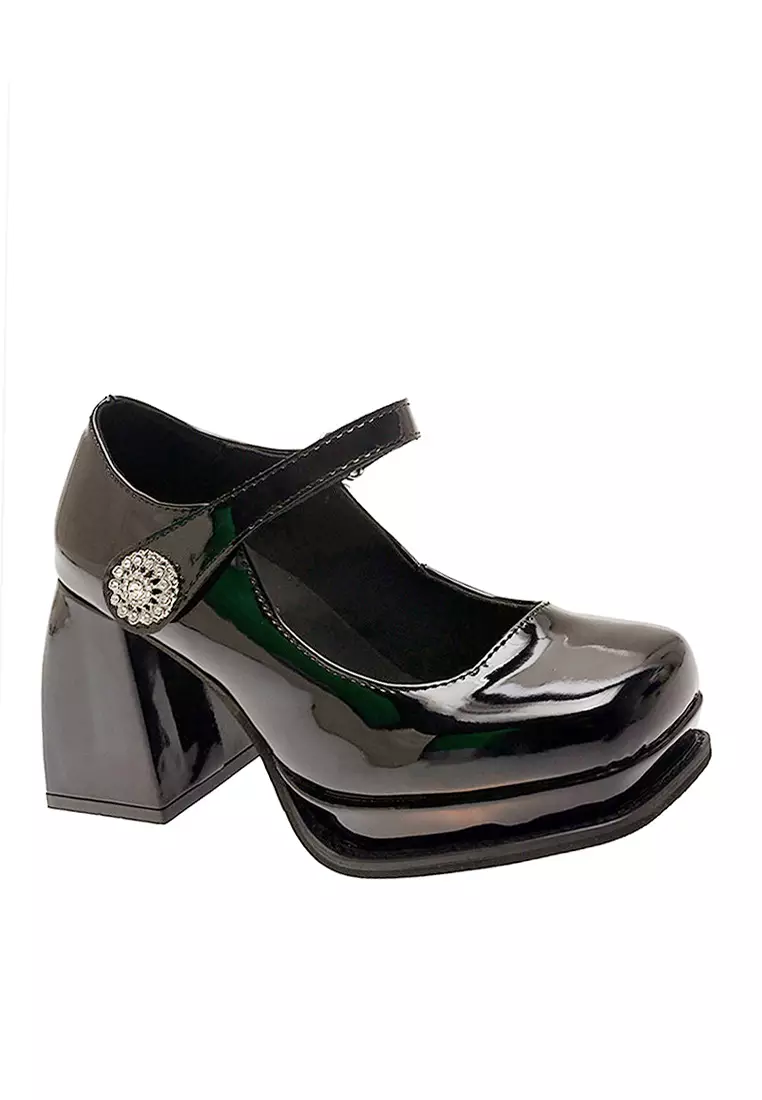 Discount on Twenty Eight Shoes  shoes - SKU: VANSA Shinny Patent Square Toe Mary Jane High Heel Shoes  VSW-H8426