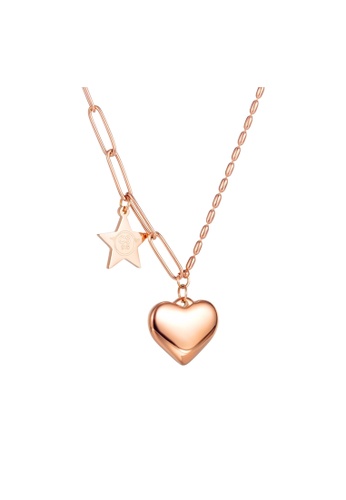 Air Jewellery gold Luxurious Love Stars Necklace In Rose Gold 8FC84ACEB34A69GS_1