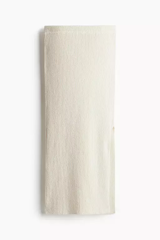 Rib-knit skirt