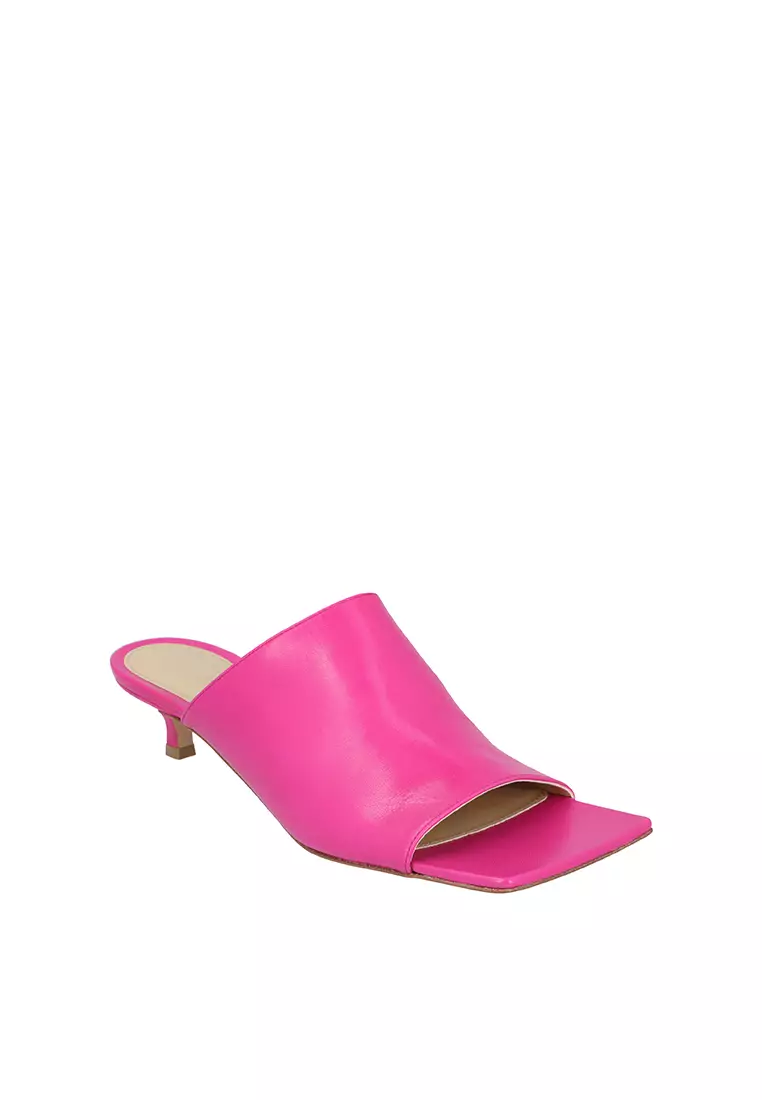 Fuchsia pink mules hotsell