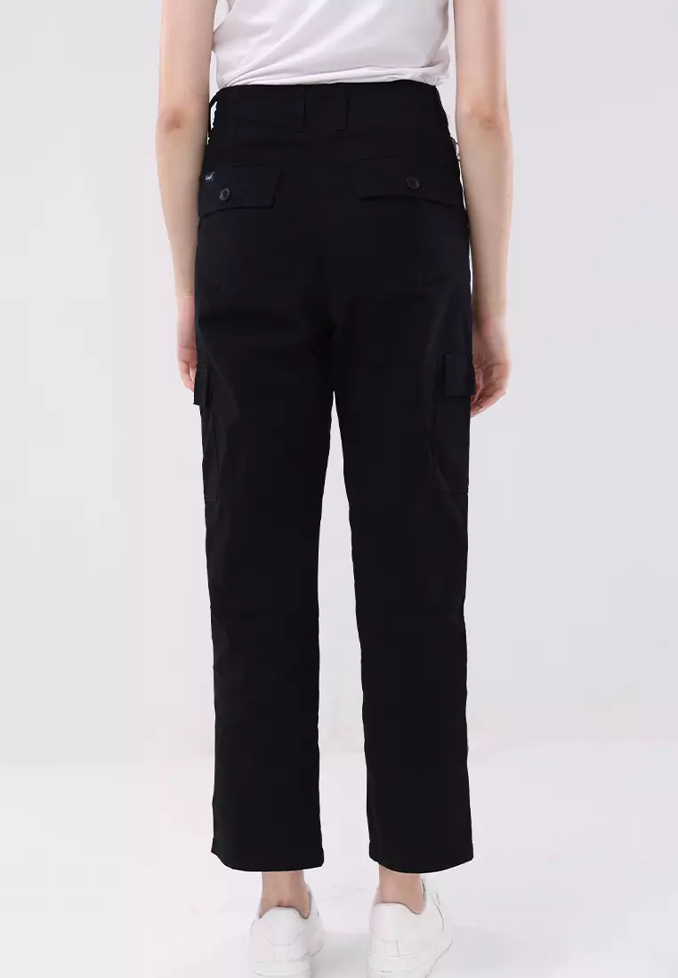 Colored Cargo Straight Cut Pants Ladies