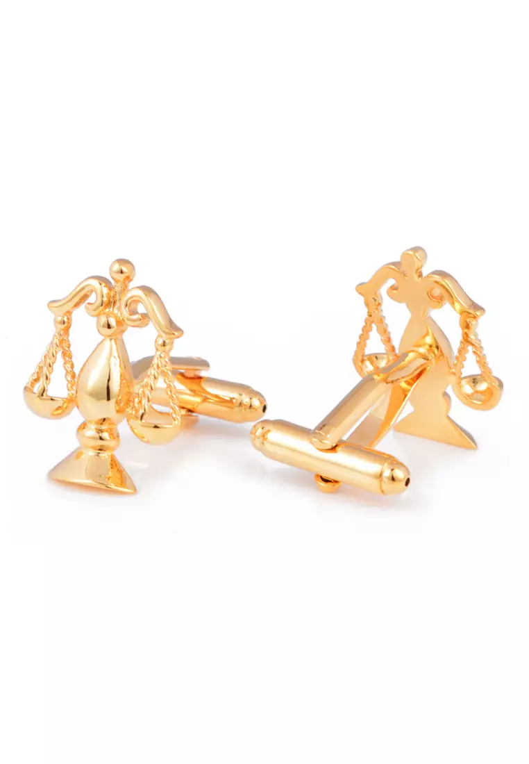 Gold Libra Cufflinks (UPKC10025b)