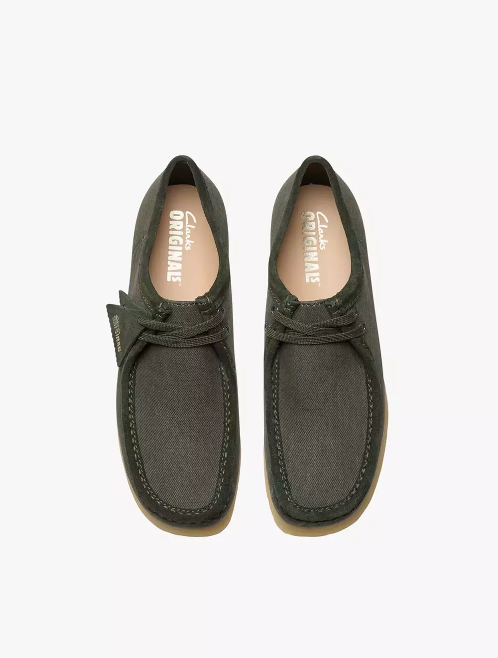 Clarks Wallabee ForestGrn Canvas