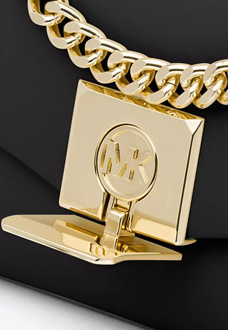 Michael Kors Lita Small Leather Crossbody Bag Black