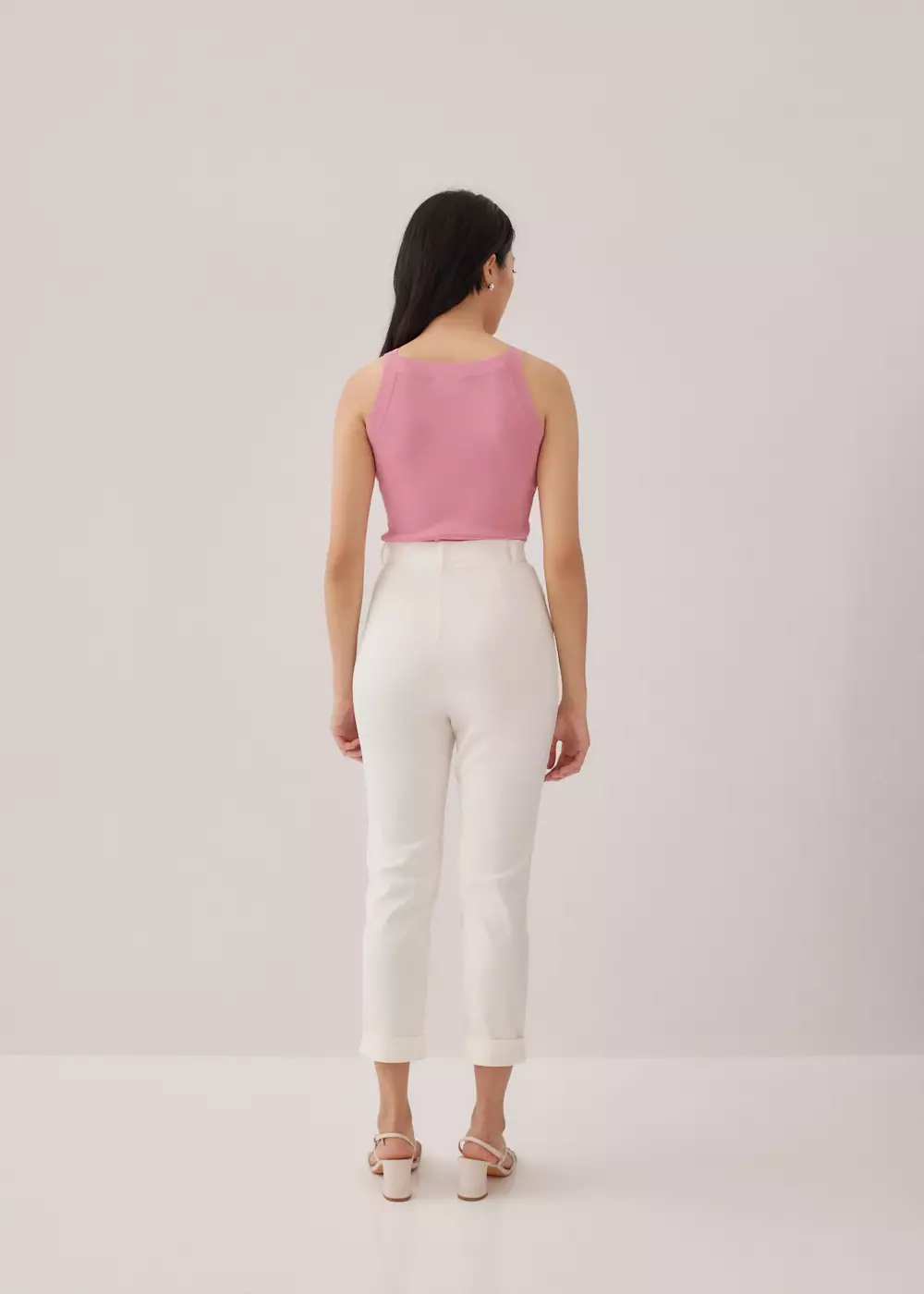 Alby Tailored Peg Leg Chino Pants