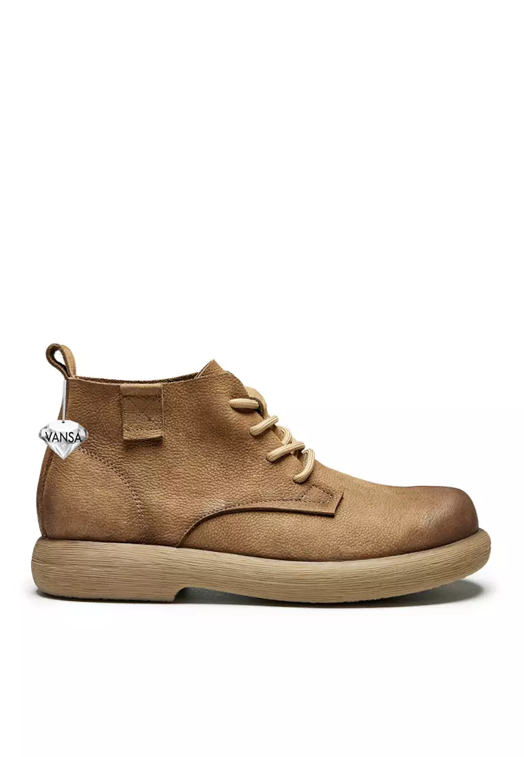 Discount on Twenty Eight Shoes  shoes - SKU: VANSA Retro Top Layer Cowhide Martin Boots VSM-B-8069-62