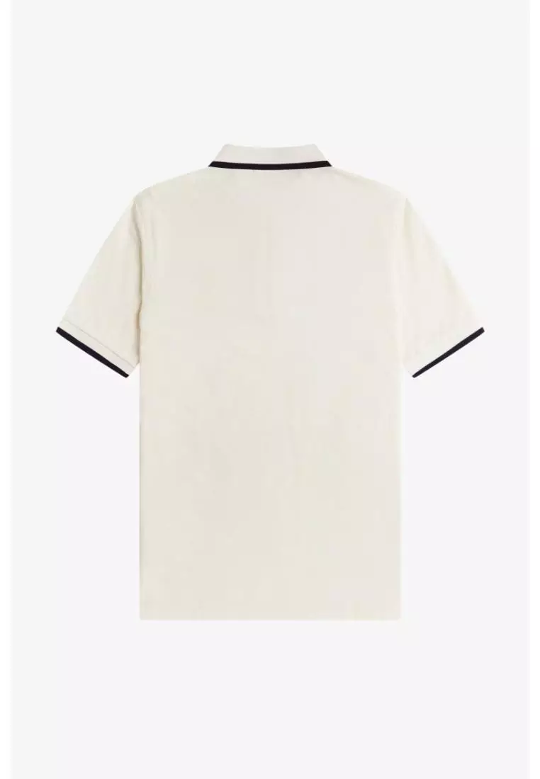 Fred Perry M1672 Crepe Pique Polo Shirt (Ecru)