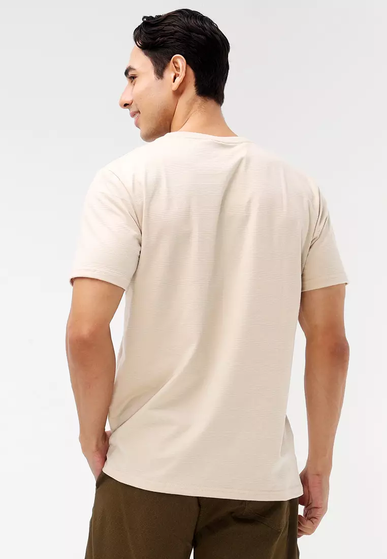 Round Neck Crazyline Short Sleeves T-Shirt