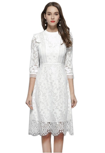 Buy Sunnydaysweety Elegant New Retro Lace White Dress Ca051401