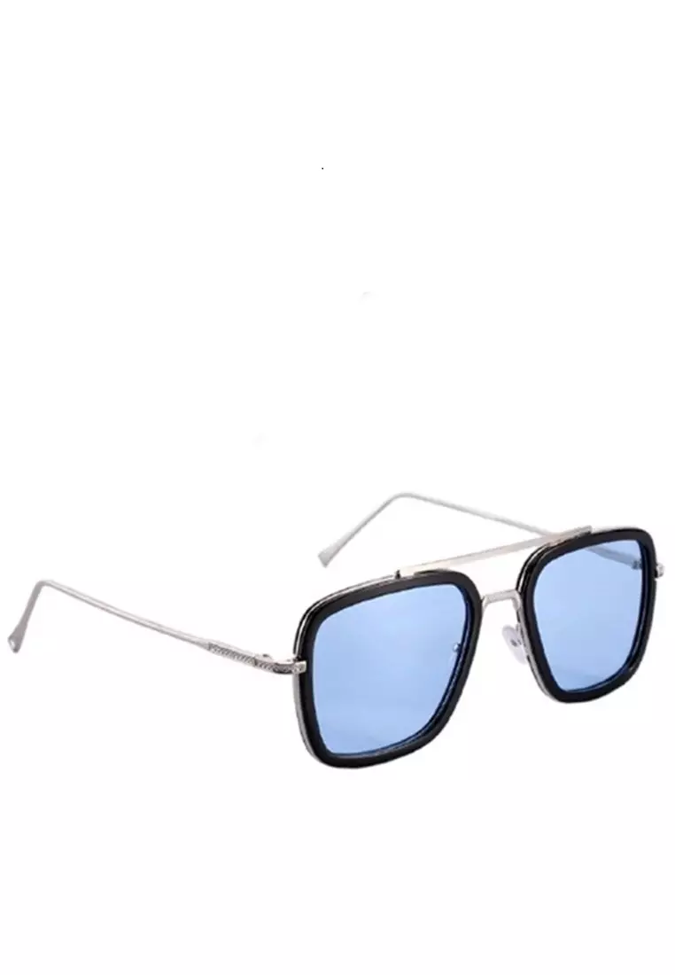 Ells Kacamata Tony Stark Steampunk HD Design Polarized Sunglasses Material Metal ORIGINAL - Silver