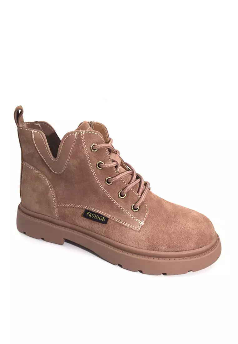VANSA Stylish Nubuck Leather Martin Boot VSW-B301