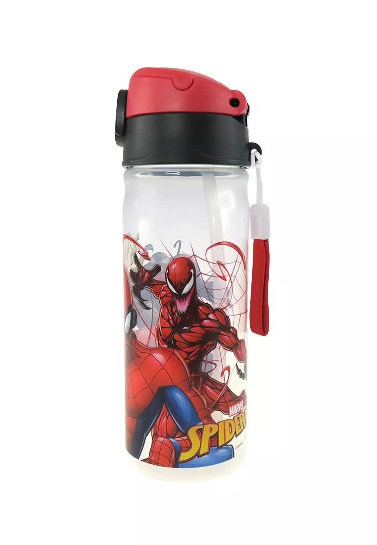 Marvel Spiderman 450ml Water bottle with Straw Mouth - Little Backpack