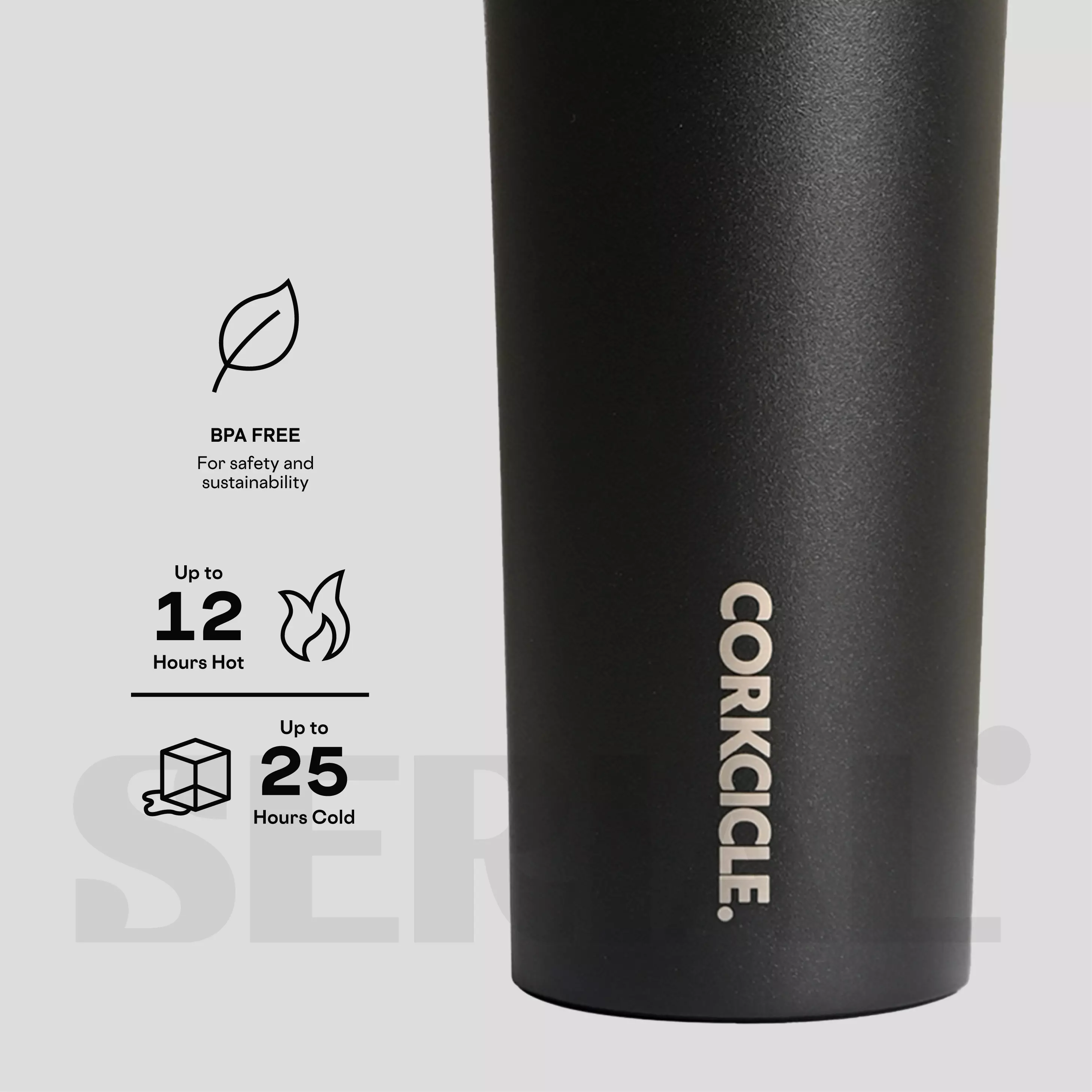 CORKCICLE® Canteen 9oz - Waterman Matte Black