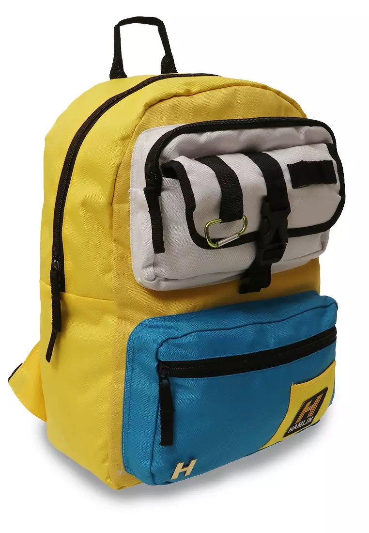 Alessio Tas Ransel Anak Pria Large Compartment Backpack Kids Material Cordura ORIGINAL - Yellow