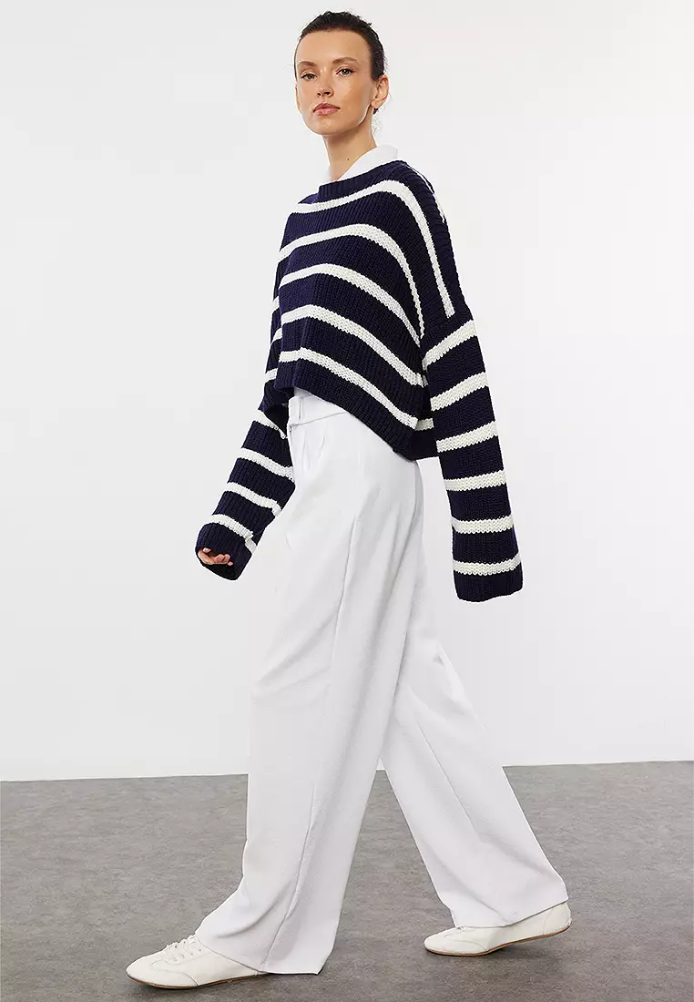 High Waist Wide Leg Trousers