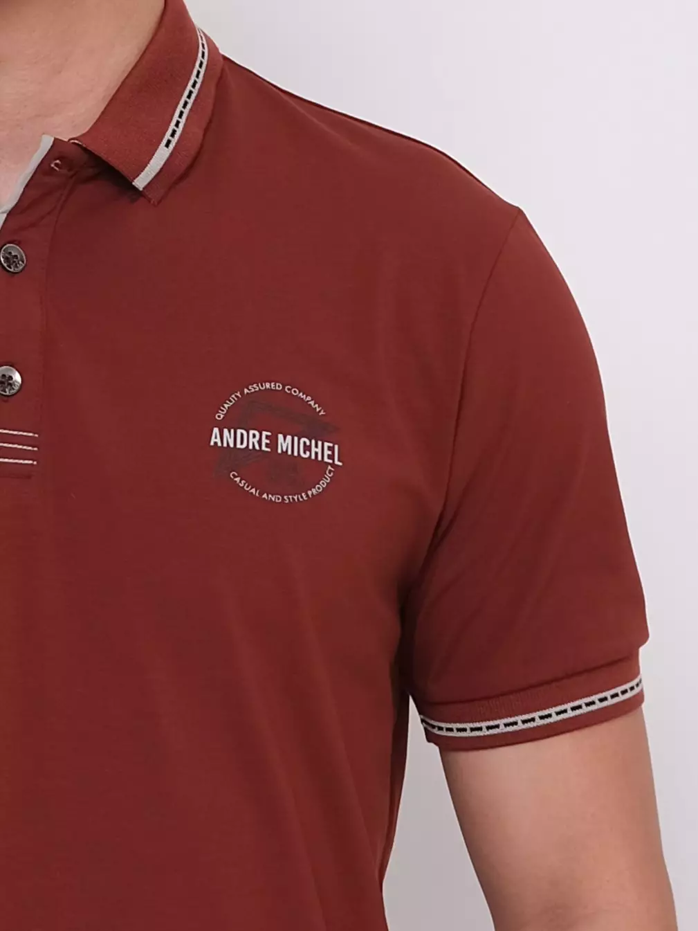 Polo Shirt Katun Spandex Lengan Pendek Sablon Maroon 3465