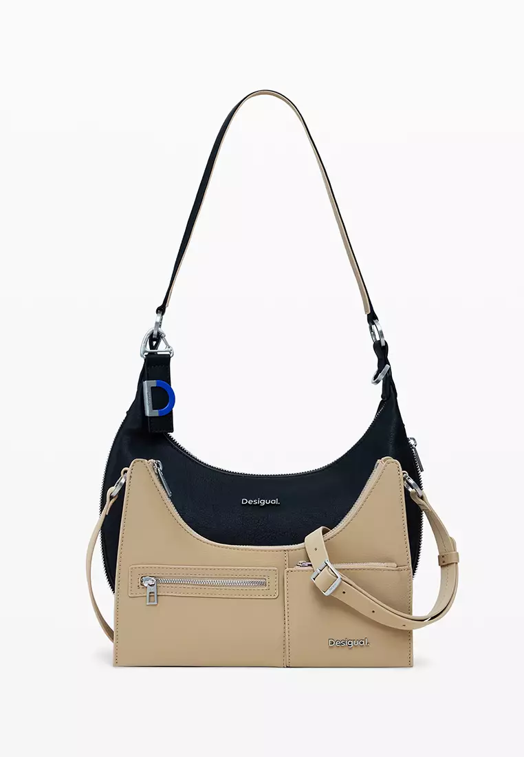 Medium two-tone 2-in-1 bag