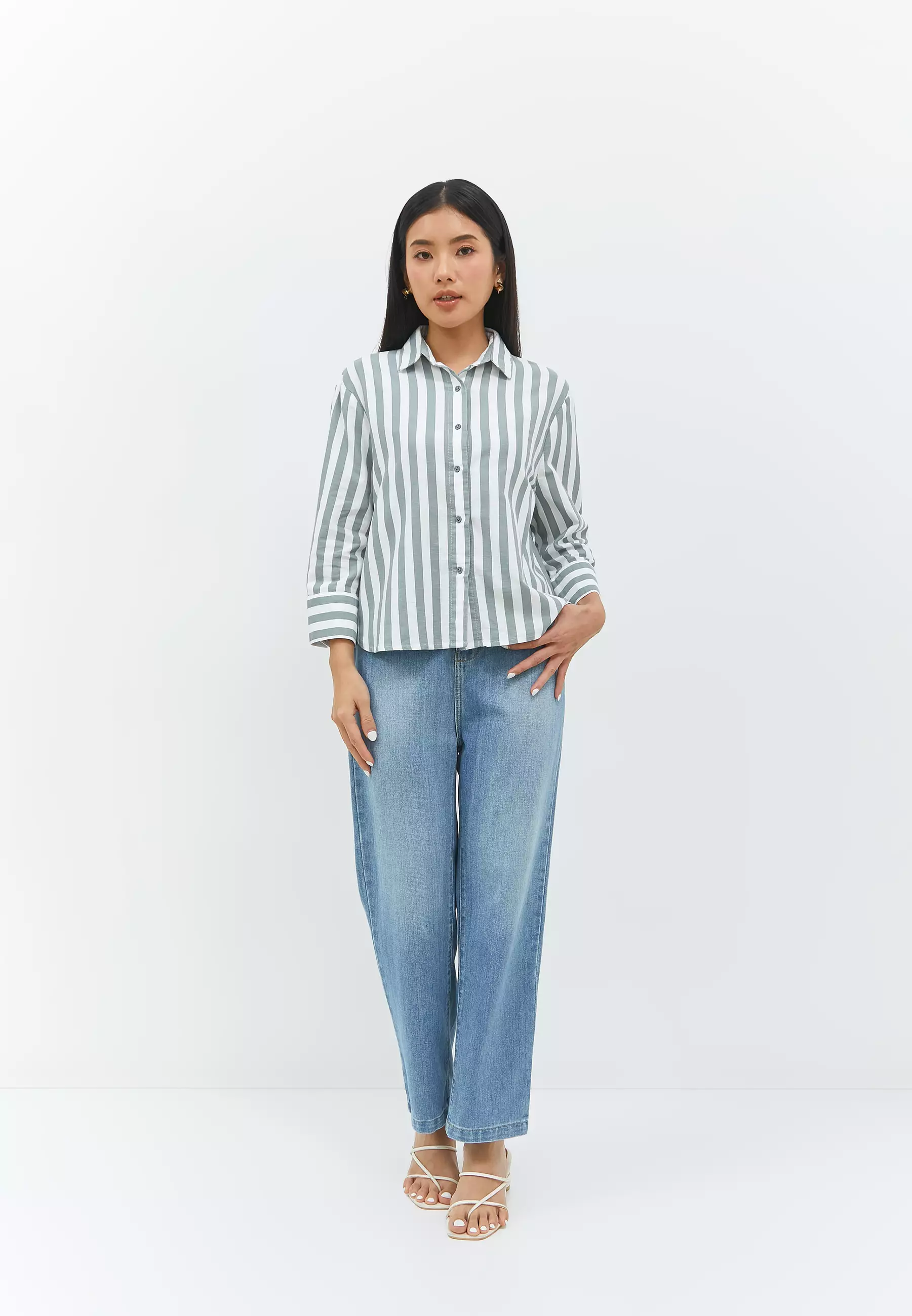 Suzy Grey Stripe Shirt (G.13142)