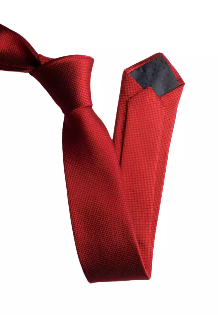 Microcheck Slim Necktie