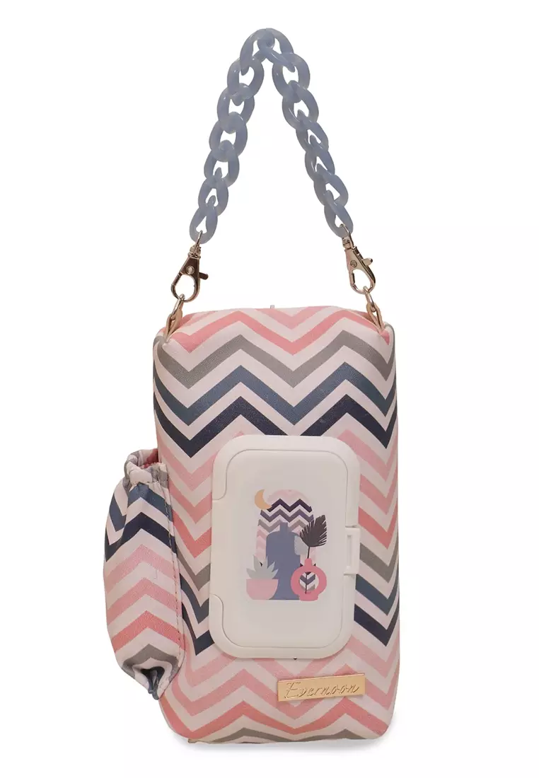 Firda Kantong Tisu 3 IN 1 Desain Simple Multi Color Dan Gambar Unik - Chevron Navy 274C