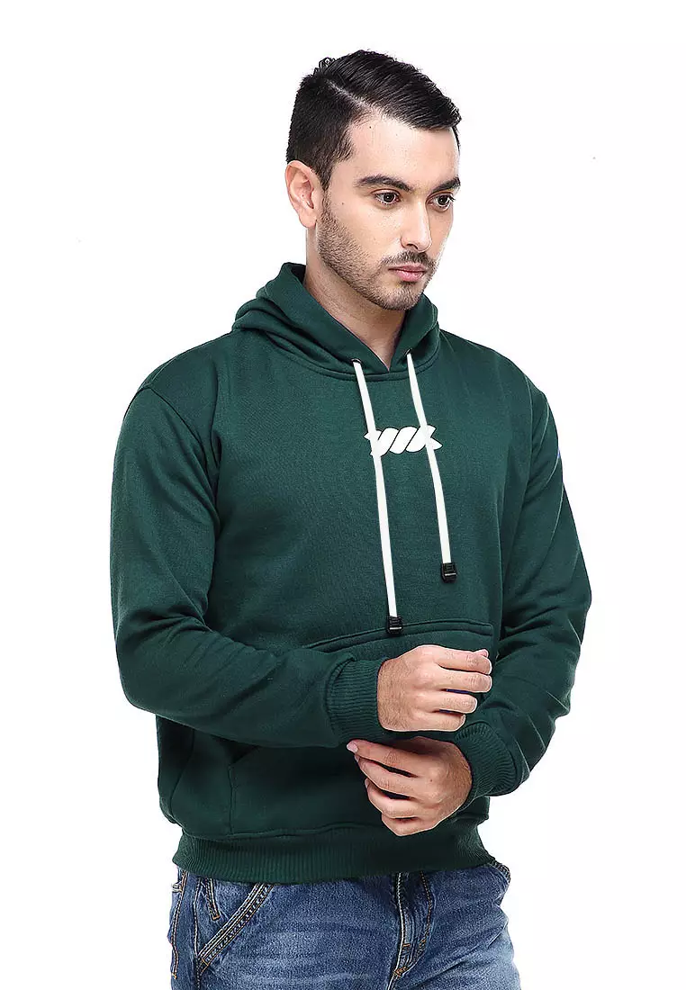 Clover Jaket Hoodie Sweater Pria Chess Centre Casual Jacket Material Fleece ORIGINAL - Green