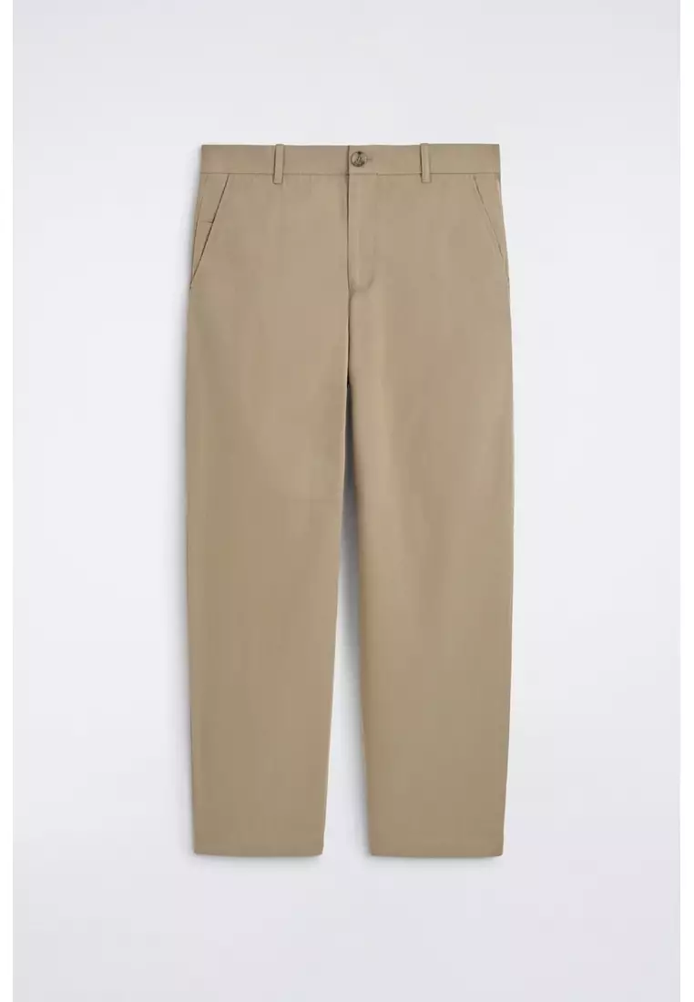 COTTON REGULAR-FIT STRAIGHT-LEG CHINOS