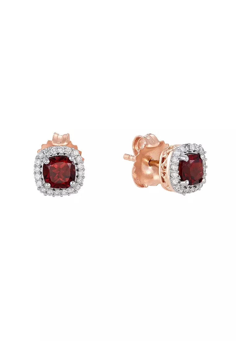 Garnet earrings sales