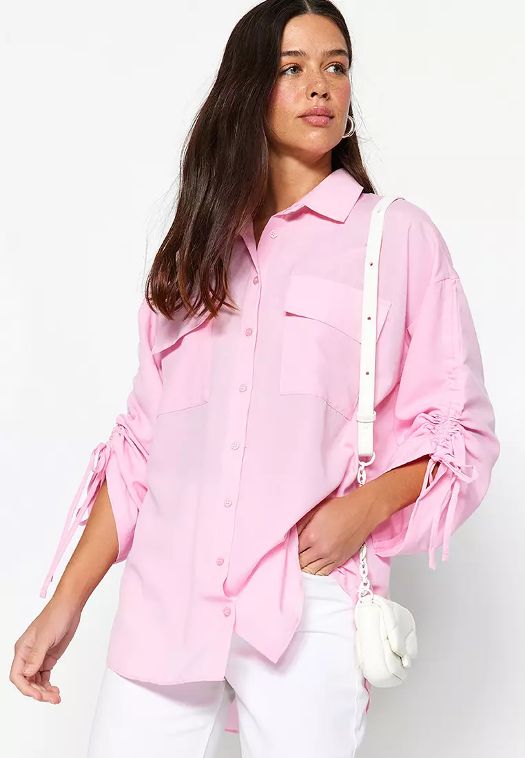 MODEST Gathered Sleeves Shirt