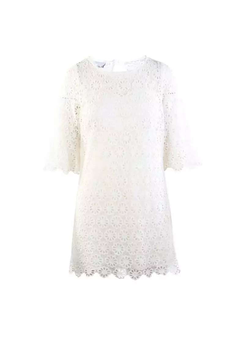 White designer clearance dress
