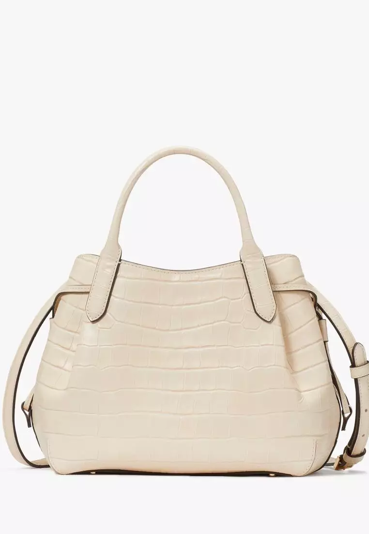 Kate Spade Dumpling Croc Embossed Small Satchel Bare