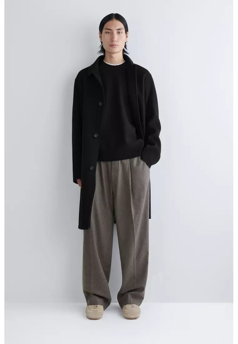 BOILED-WOOL CREW-NECK JUMPER