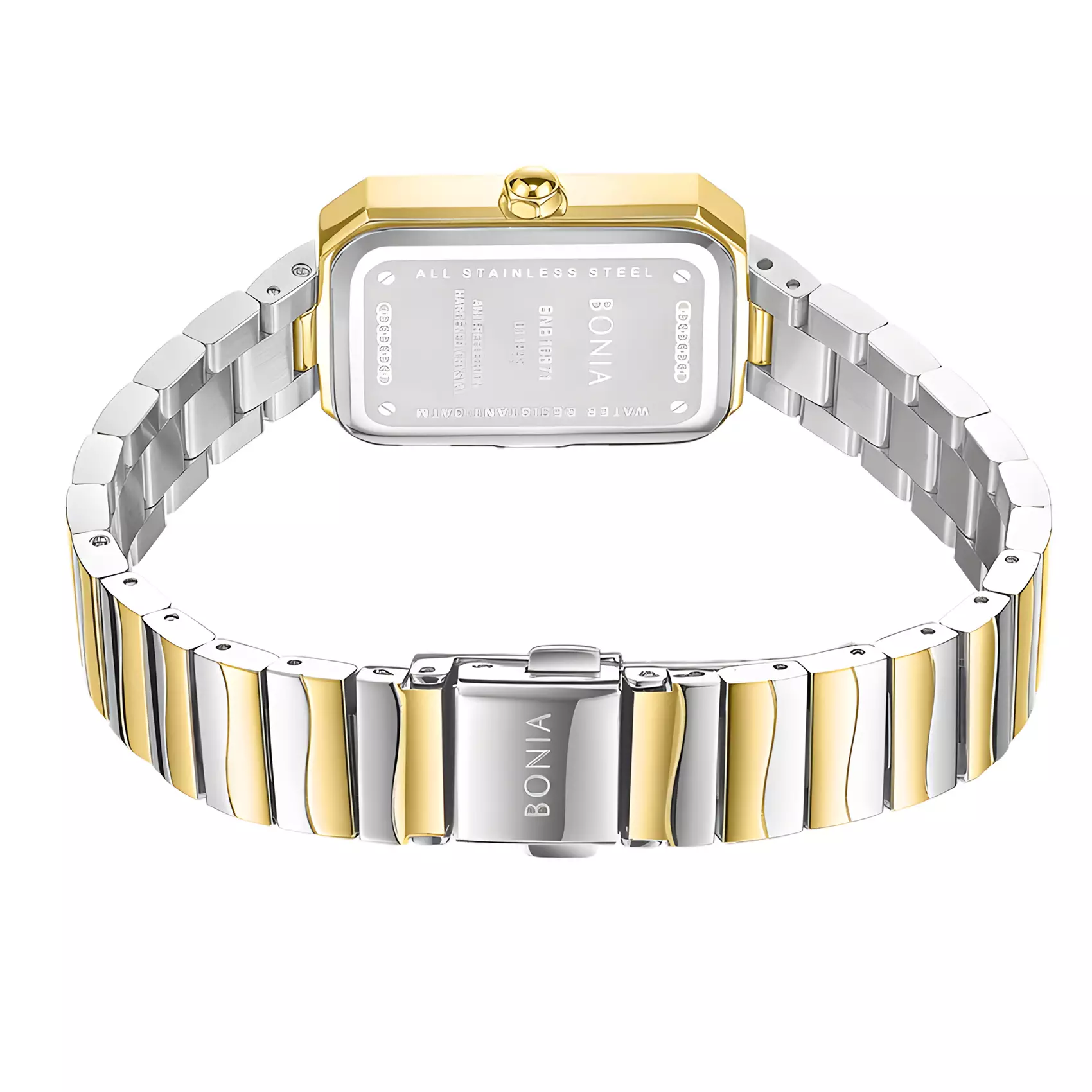 Bonia BNB10871-2117 - Jam Tangan Analog Wanita - Silver Dial - Dual Tone Stainless Steel