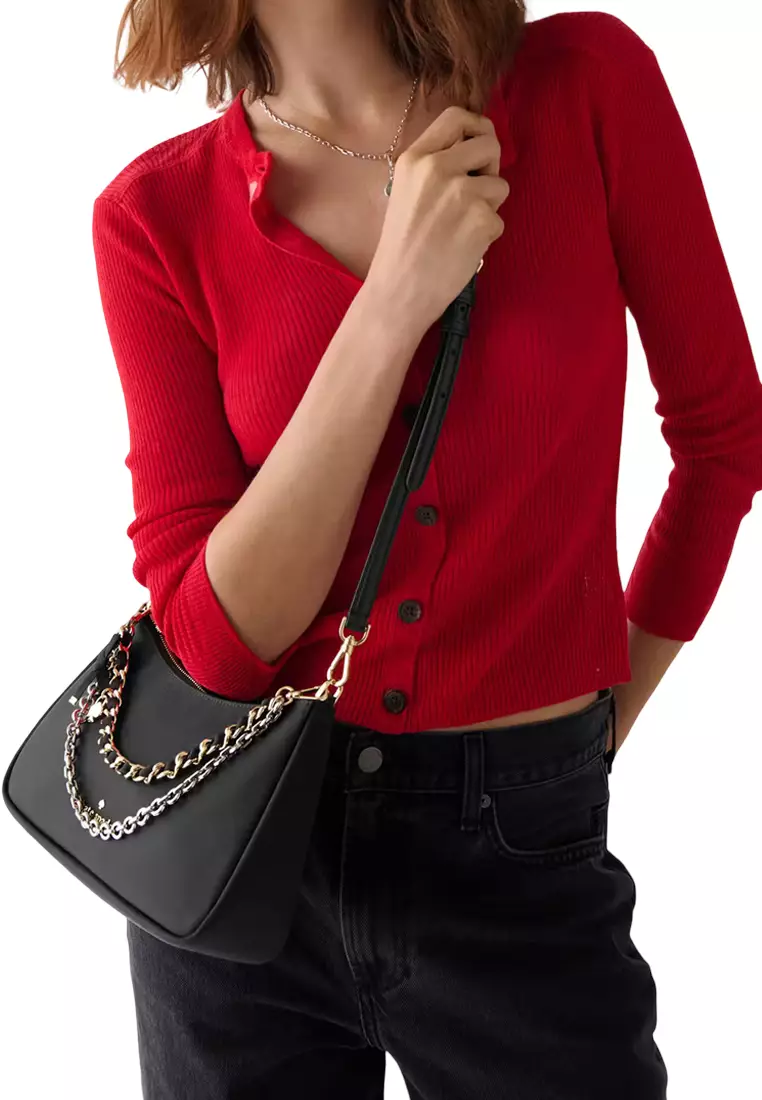 Margot Nylon Convertible Crossbody Bag - Black KN256