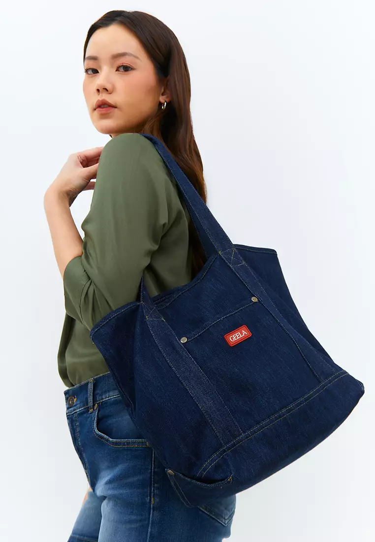 Bellis Dark Blue Tote Bag (G.040)