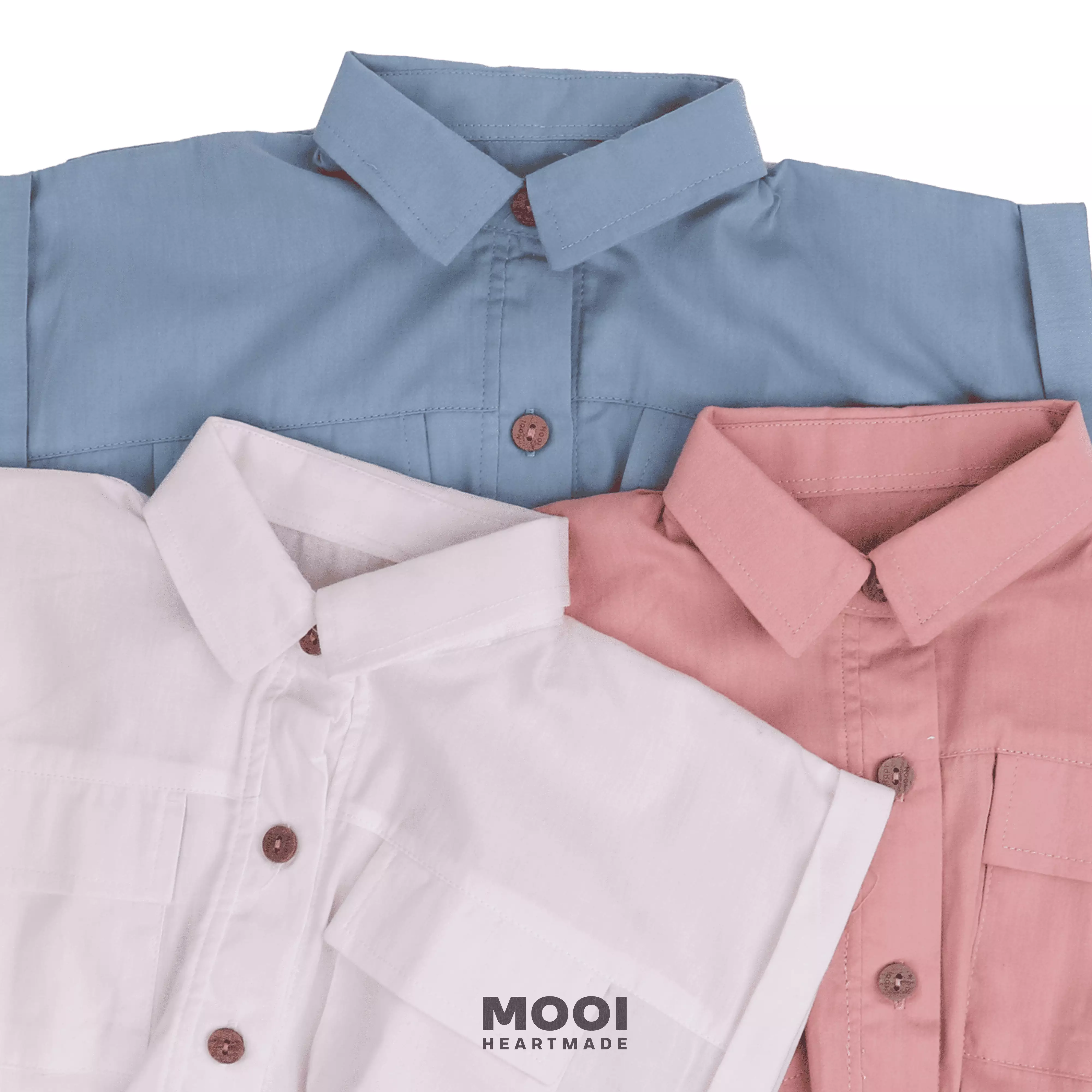 Mooi Atasan Anak Perempuan Izzy Top - Dusty Blue