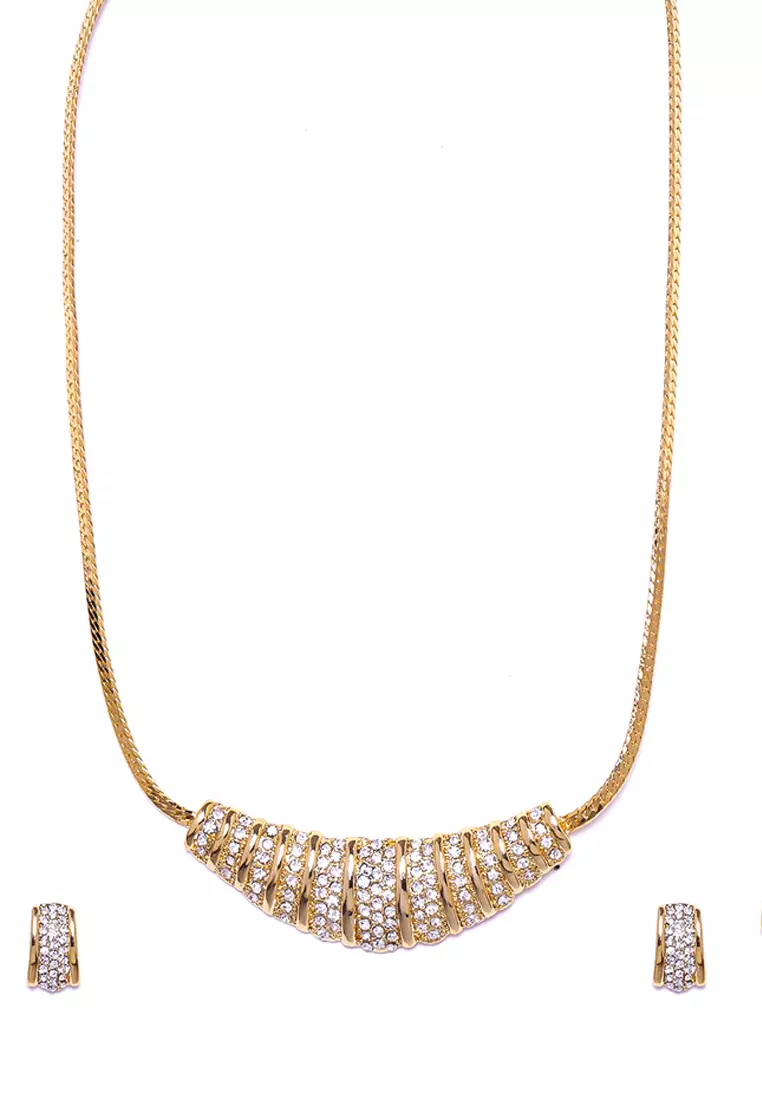 Gold diamond necklace top set
