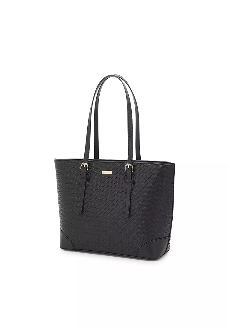 3-in-1 Women's Tote Bag + Backpack + Pouch - Black