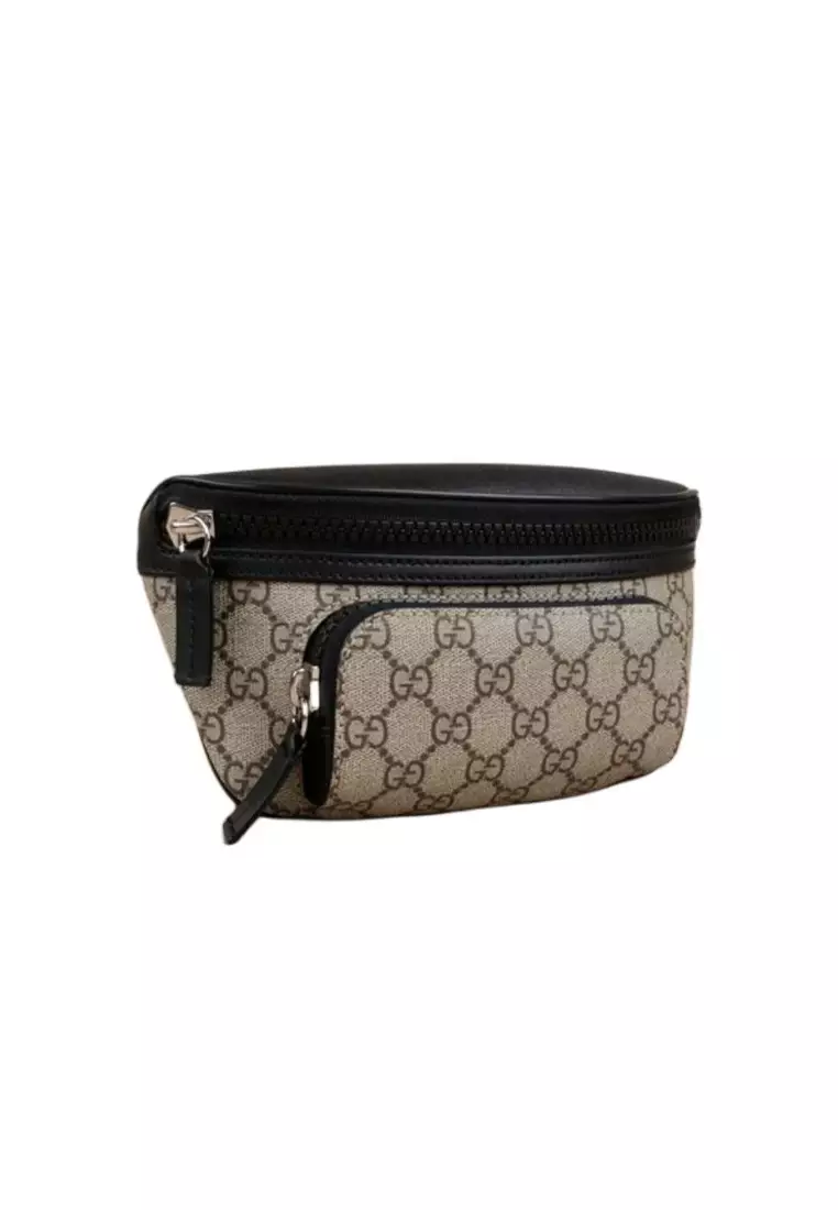 Women's Waist Bag in Beige with Black 779877 FAC95