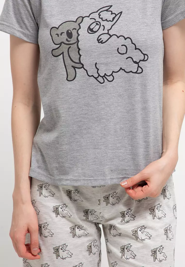 Pyama Baju Tidur Short Sleeve Short Pants  Set  Sleepwear