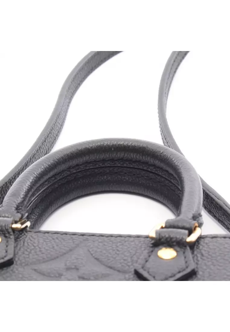 Pre-Loved Louis Vuitton Petite Sac Plat Monogram Empreinte Noir Handbag leather black 2WAY