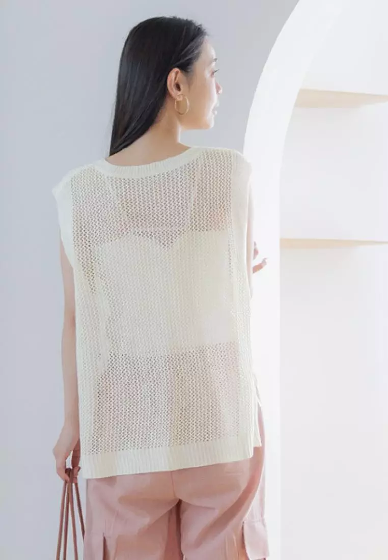 JEsilunmaMY Women's Side Tie Sleeveless Sweater Vest