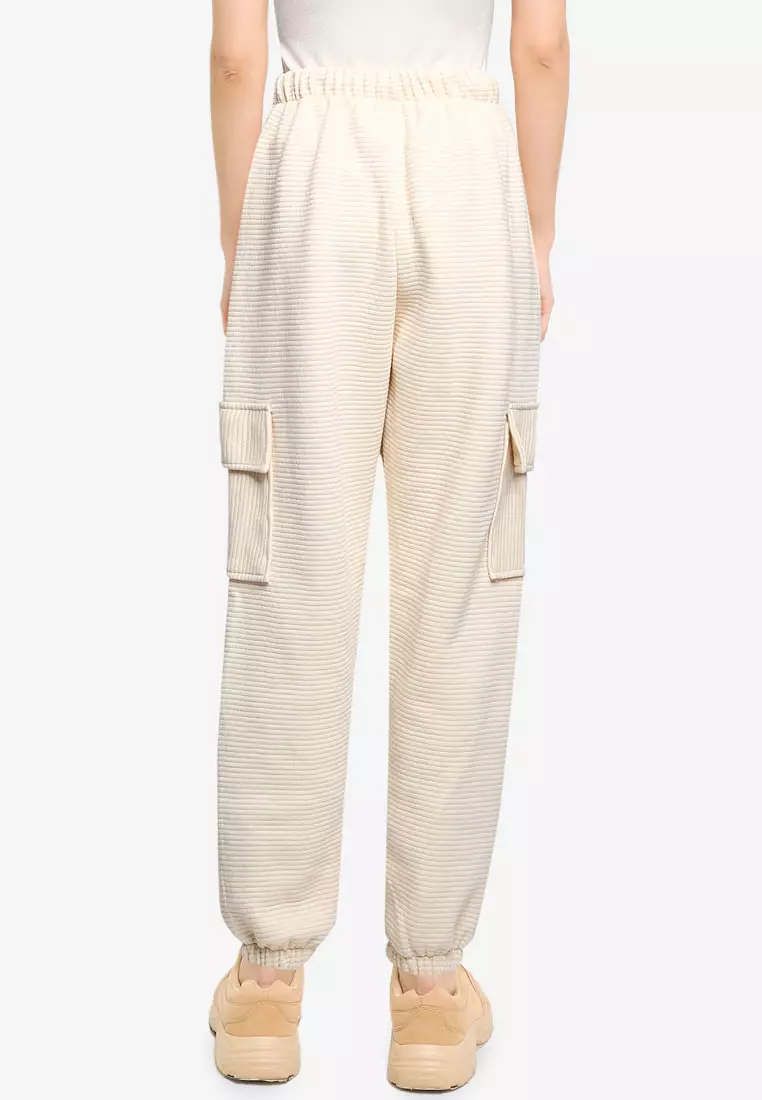 Missguided hot sale ribbed jogger