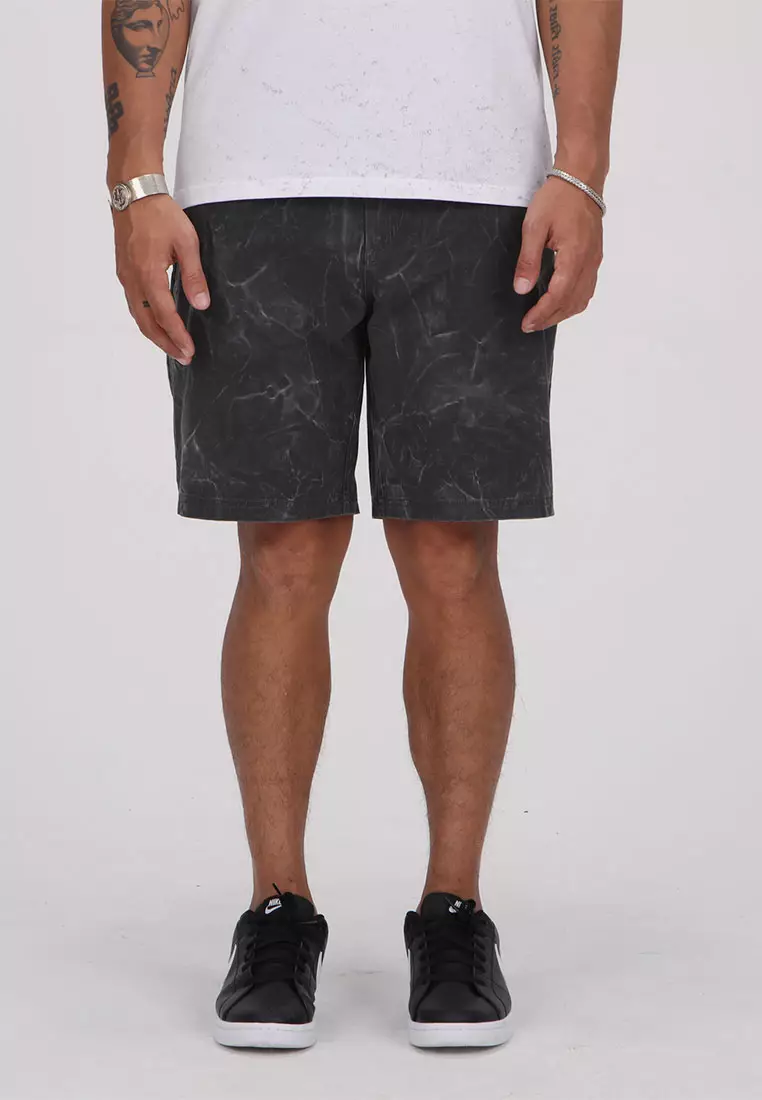 MWS STONE FADED 19 HYBRID SHORTS STEALTH