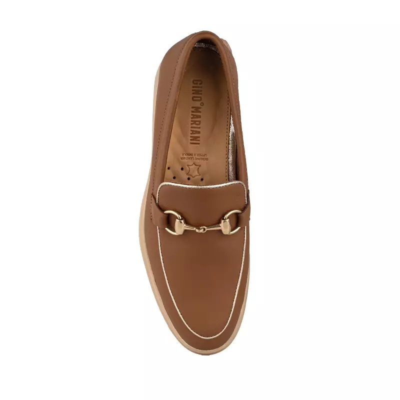 Sepatu Wanita Casual Loafer Moccasin Gino Mariani Emery 5 Light Brown